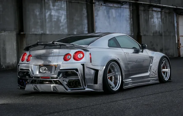 Picture Road, Machine, Bumper, Nissan, GT-R, Drives, Tuning, Spoiler, Color Metallic, Kuhl Racing