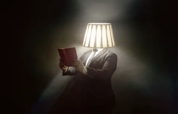 Picture people, lamp, book