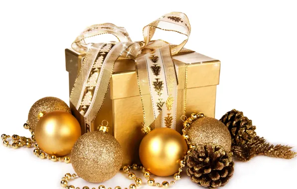 Picture balls, gift, balls, New Year, Christmas, golden, christmas, balls, bumps, merry christmas, gift, decoration, xmas
