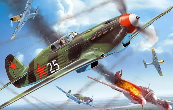 Picture THE SOVIET AIR FORCE, As-7, Soviet single-engine fighter, BF-109