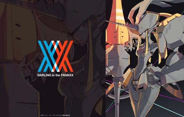 Picture girl, robot, anime, art, darling in the frankxx