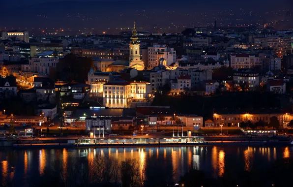 Picture the city, the evening, Serbia, Belgrade, A night in Belgrade