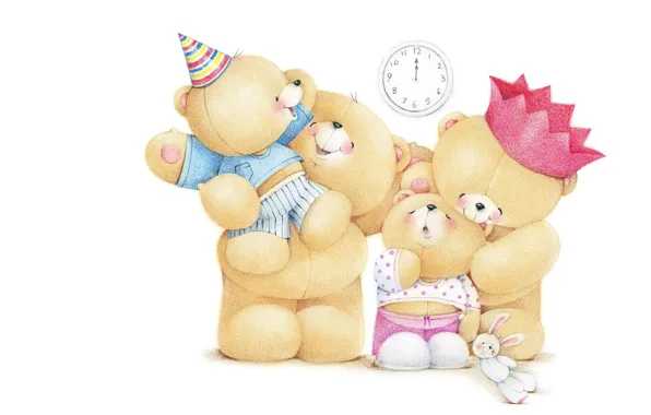 Picture children, mood, holiday, family, art, mom, bears, dad, children's, Forever Friends Deckchair bear, Teddy Bears