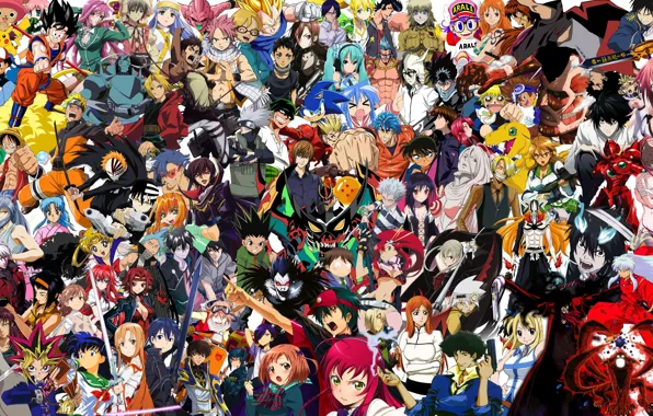 Picture Black Lagoon, Bleach, Hellsing, Elfen Lied, Death Note, Naruto, Vocaloid, One Piece, crossover, Pokemon, Ao …