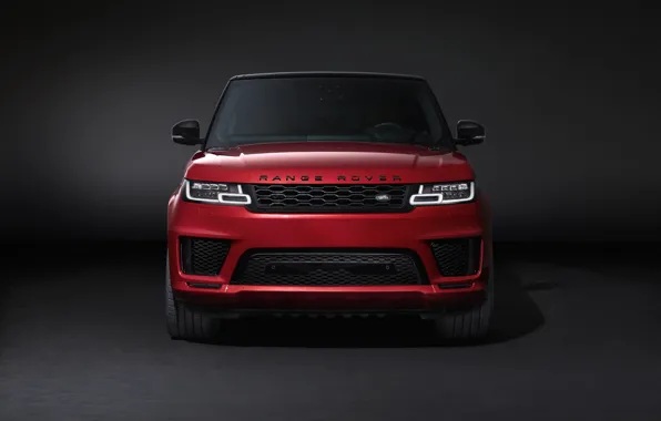 Picture background, Land Rover, front, black and red, Range Rover Sport Autobiography