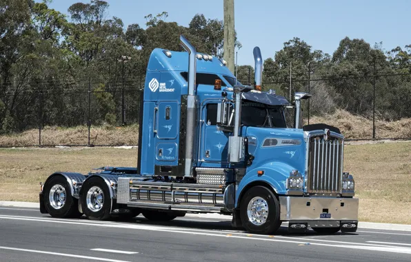 Picture Blue, Road, Kenworth, T909