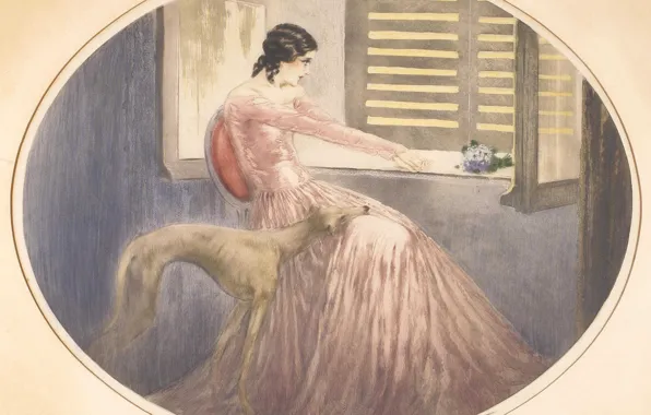 Picture dog, 1929, Louis Icart, Madame Bovary