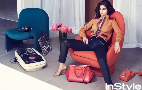 Picture girl, sweetheart, model, actress, beauty, singer, Selena Gomez, Selena Gomez, Selena Gomez 2017 Instyle