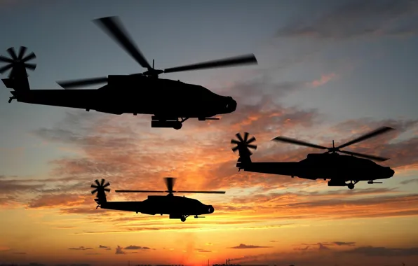 Picture Boeing, U.S. Air Force, U.S. Army, attack helicopter, Boeing AH-64D Apache