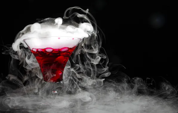Picture red, drink, cocktail, dry-ice
