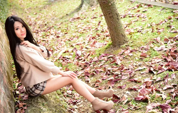 Picture autumn, model, cutie, style look