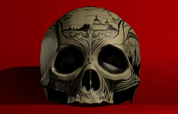 Picture background, figure, skull, orbit