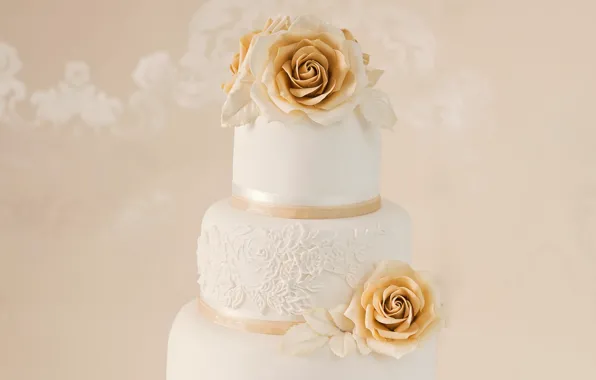 Picture cream, wedding, wedding cake, multi-storey cake, decoration flowers