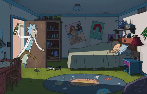 Picture cartoon, the series, the animated series, Rick and Morty, Rick and Morty