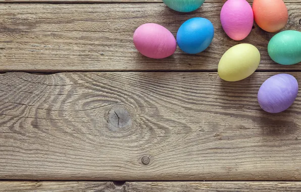 Picture spring, Easter, wood, spring, Easter, eggs, decoration, Happy, the painted eggs