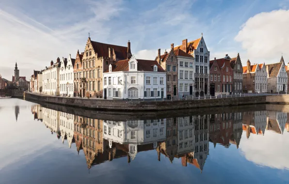Picture the city, home, promenade, Belgium, Brugge