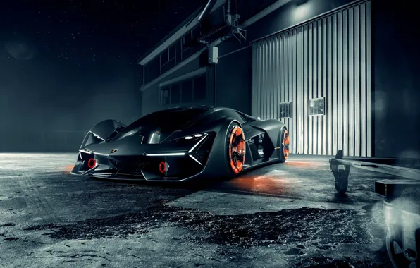Picture Lamborghini, Front, Silver, Hypercar, The Third Millennium