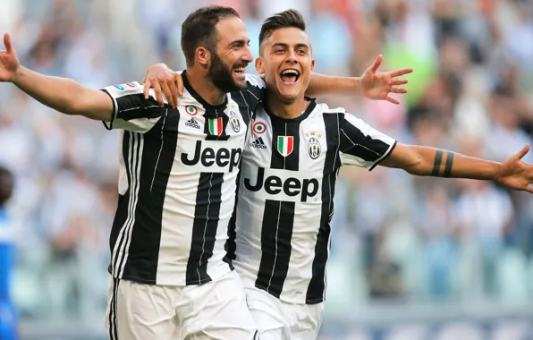 Picture joy, goal, the celebration, goal, Gonzalo Higuain, Gonzalo Higuain, Juventus, Juventus, Serie A, Series A, …