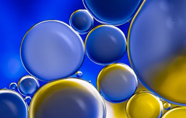 Picture circles, blue, bubbles