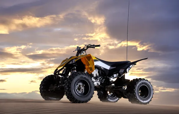 Picture the sky, sunset, ATV
