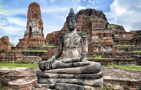 Picture Thailand, temple, ruins, Ayutthaya