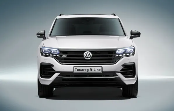 Picture lights, Volkswagen, front view, Touareg, 2018, R-Line