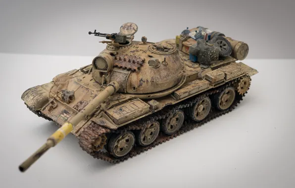 Picture macro, toy, medium tank, model, Iraqi T-62