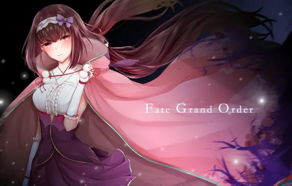 Picture girl, anime, art, Assassin, fate/grand order