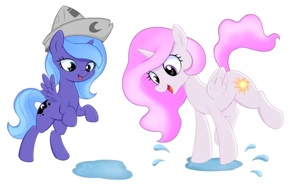 Picture summer, squirt, the game, cartoon, vector, puddle, art, children's, My Little Pony, Little Pony