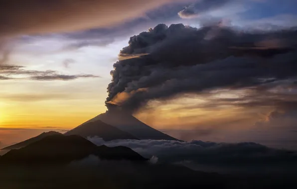 Picture the volcano, Bali, Indonesia, Bantang