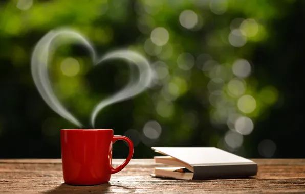 Picture coffee, morning, Cup, love, hot, heart, romantic, coffee cup, good morning