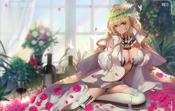 Picture girl, anime, art, fate/stay night, fate/extra, the saber