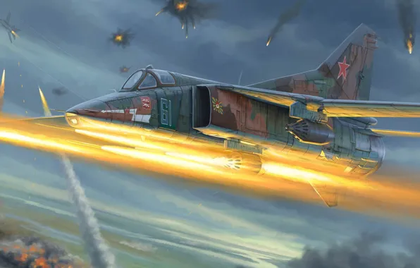 Picture figure, OKB MiG, MiG-27Д, Soviet supersonic fighter-bomber