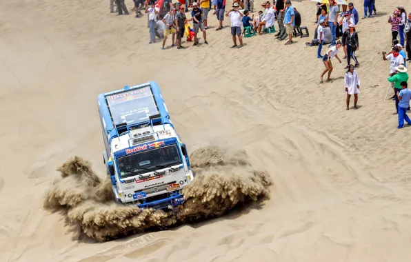 Picture Sand, Sport, People, Truck, Race, Master, Russia, Kamaz, Rally, Dakar, KAMAZ-master, Dakar, Rally, The audience, …