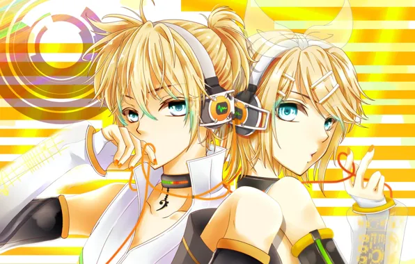 Picture anime, two, Vocaloid, Vocaloid, blondes