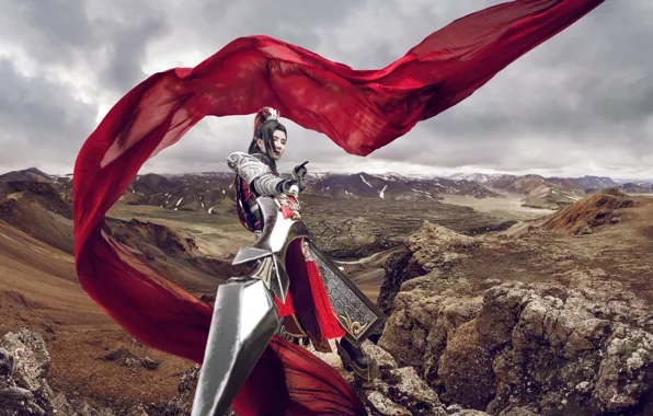 Picture nature, style, weapons, armor, fabric, male, cosplay