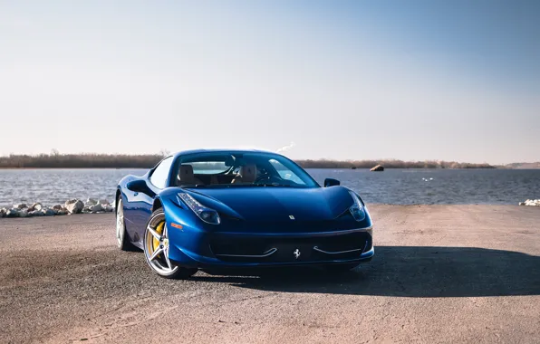 Picture Ferrari, 458, blue, Italia