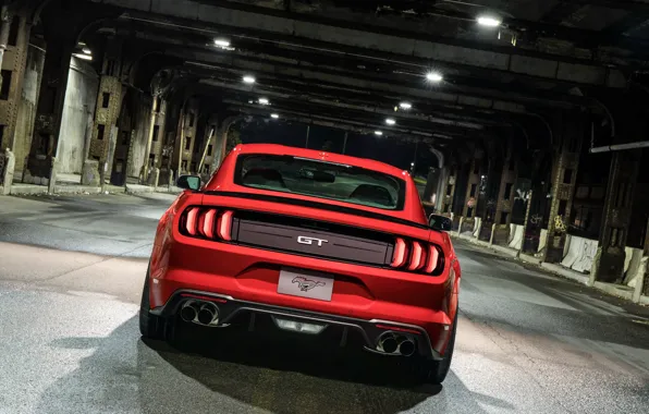 Picture Ford, rear view, 2018, Mustang GT, Level 2 Performance Pack