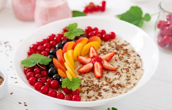 Picture berries, Breakfast, cereal, berries, Breakfast, cereal