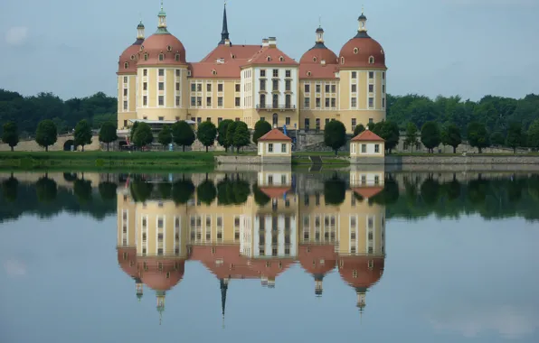 Picture Reflection, Lake, Germany, Architecture, Germany, Lake, Moritzburg Castle, Moritzburg Castle