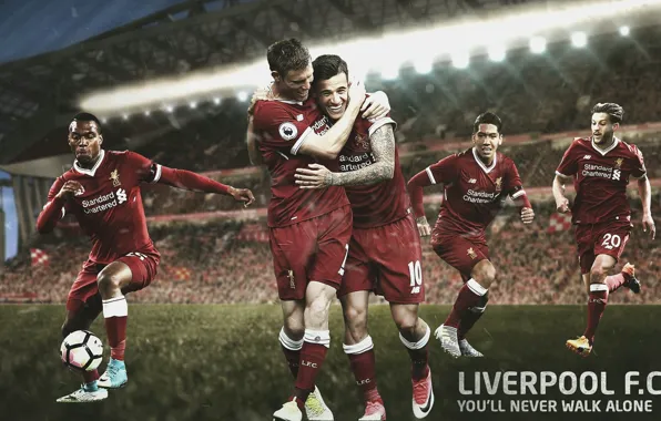 Picture wallpaper, sport, stadium, football, Liverpool FC, Anfield Road, players