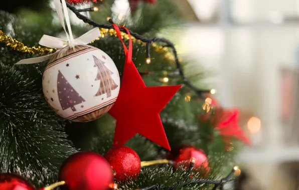 Picture balls, tree, New Year, Christmas, merry christmas, decoration, xmas, holiday celebration