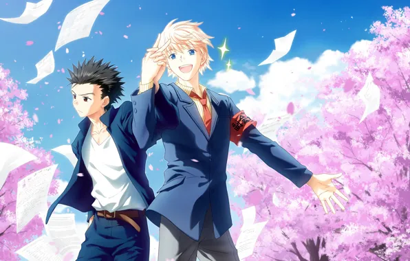 Picture spring, anime, art, guys, students, Hunter x Hunter