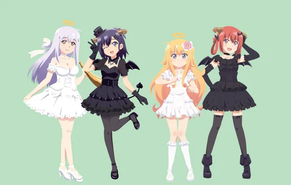Picture kawaii, demon, girl, devil, dress, anime, pretty, angel, bat, manga, sugoi, bishojo, seifuku, lolita, loli, …