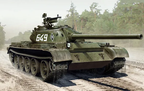 Picture figure, main battle tank, Soviet medium tank, T-55
