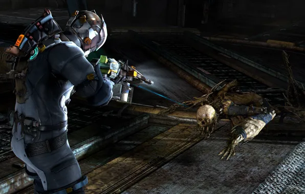 Picture soldiers, equipment, undead, crawling, Dead Space 3, most