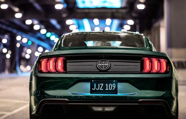 Picture Mustang, Ford, rear view, 2018, Bullitt