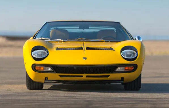 Picture Color, Auto, Yellow, Lamborghini, Machine, Classic, Bright, 1971, Lights, Car, Sexy, Supercar, Lamborghini Miura, P400, …