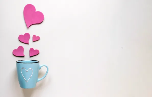 Picture love, Cup, hearts, love, cup, romantic, hearts