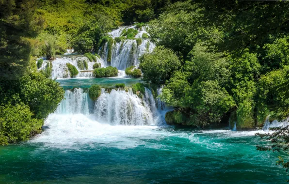 Picture water, waterfall, Croatia